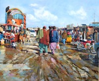 Naseeb Khan, 30 x 36 Inch, Oil on Canvas, Landscape Painting, AC-NSBK-025 Naseeb Khan, 30 x 36 Inch, Oil on Canvas, Landscape Painting, AC-NSBK-025